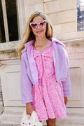 Lola + The Boys Jacket Lavender Sherpa Jacket