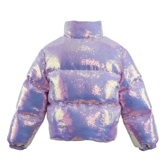Lola + The Boys Lavender Shimmer Puffer