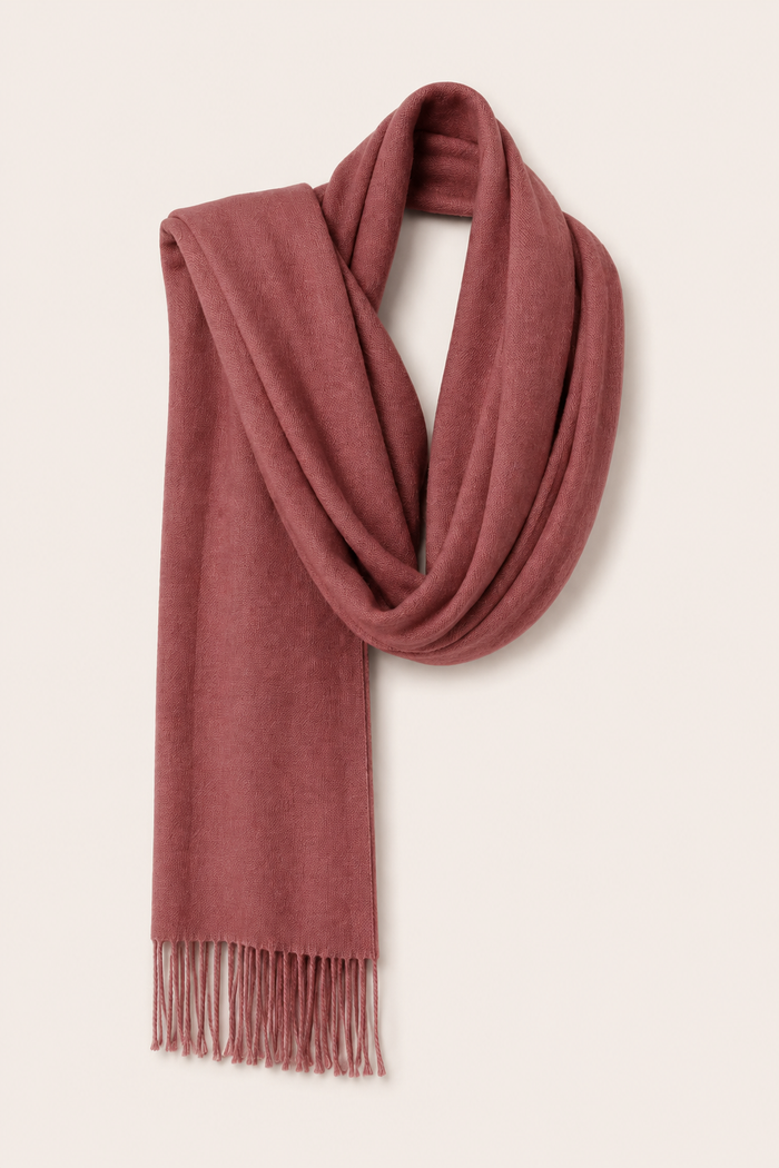 Light Weight Spring Pashmina Shawl - Burgundy