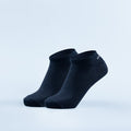 Dark ankle socks with ribbed knit and snug cuff