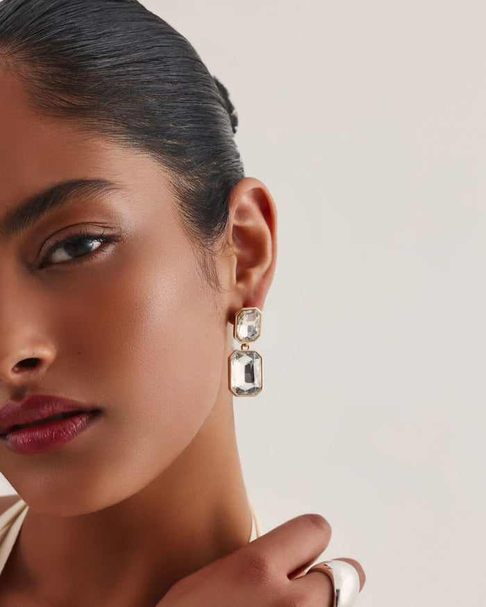 MATILDA EARRING - GOLD-DIAMANTE-JEWELLERY-Billini-Billini