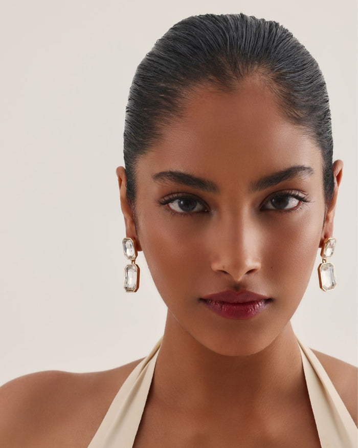 MATILDA EARRING - GOLD-DIAMANTE-JEWELLERY-Billini-Billini