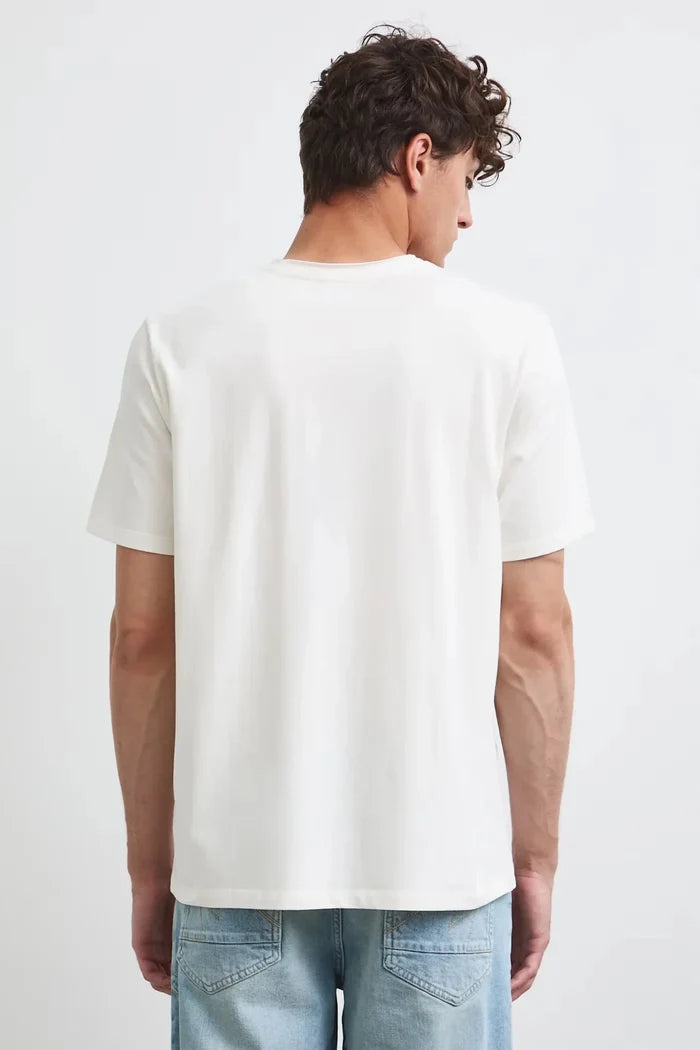 Бежова мъжка базова тениска от памук с еластан Medicine Roberto Fashion Store T-shirt RW26-TSM013-01X-M M
