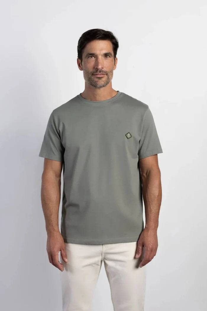 Мъжка корпоративна тениска - Тъмнозелен Boston Roberto Fashion Store T-shirt MAY83000452-S S