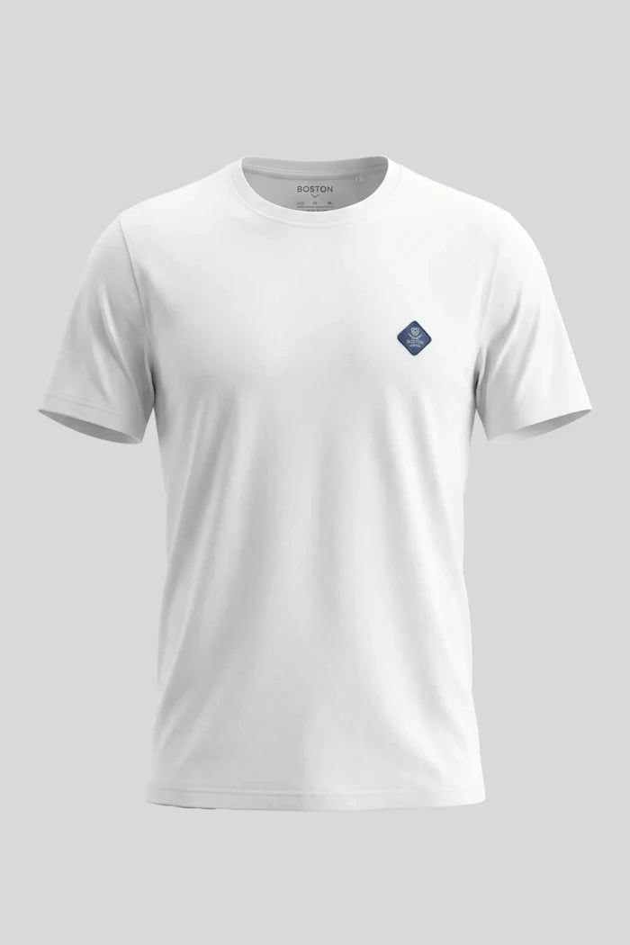 Мъжка корпоративна тениска - Бял Boston Roberto Fashion Store T-shirt MAY83000300-S S