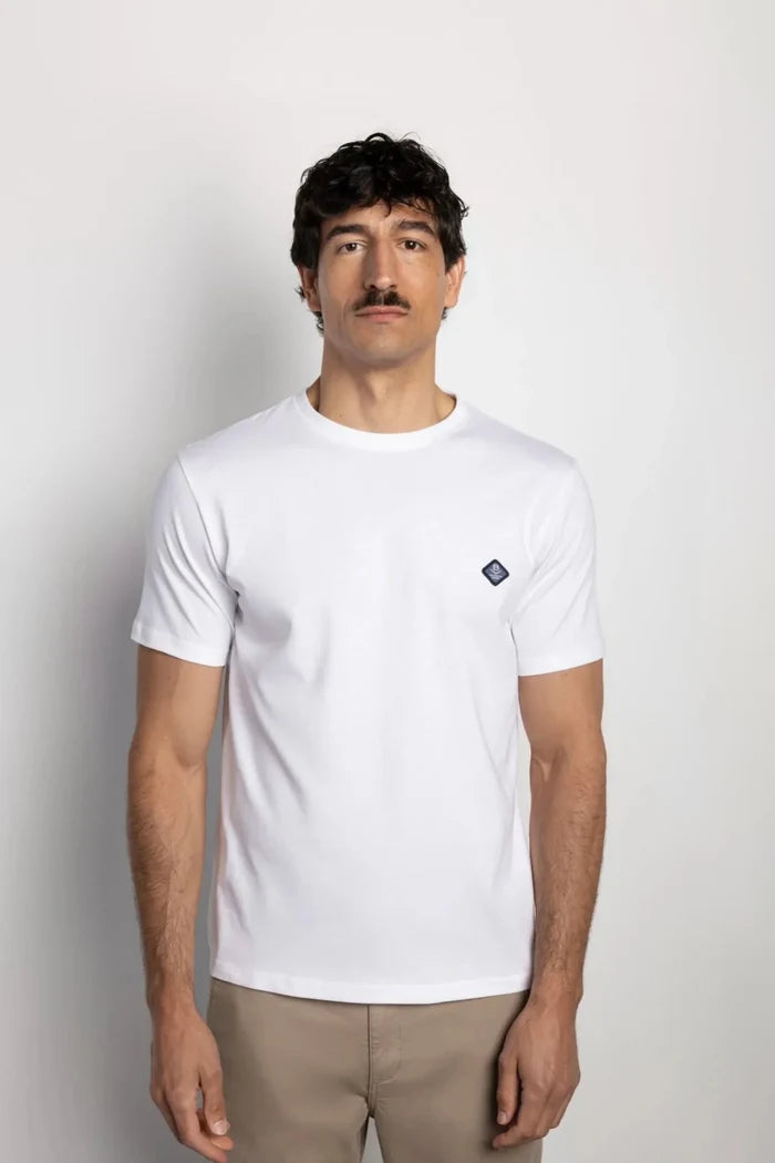 Мъжка корпоративна тениска - Бял Boston Roberto Fashion Store T-shirt MAY83000300-S S