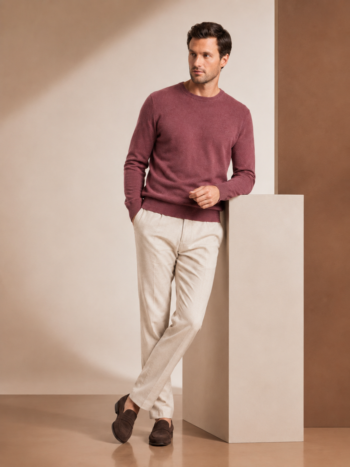 Men's Crew Neck Cashmere Sweater