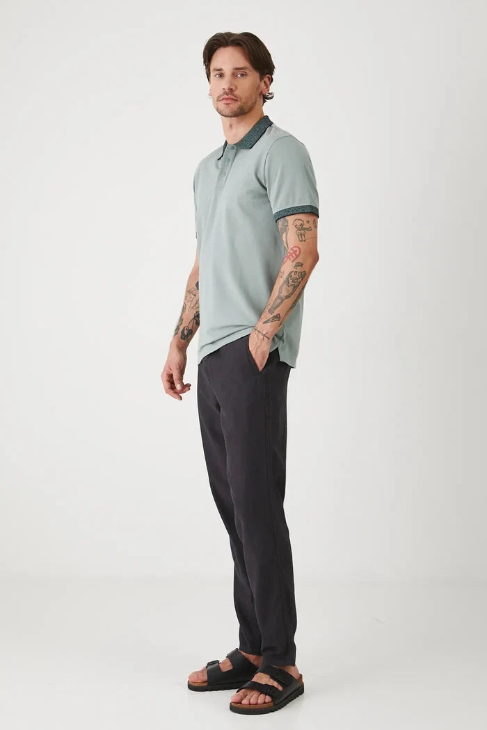 Мъжка поло тениска за всякакви поводи в зелен цвят Roberto Fashion Store Roberto Fashion Store T-shirt RS25POMA01-97X-M M