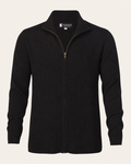 Men's Pure Cashmere Zip Cardigan Jacket - black