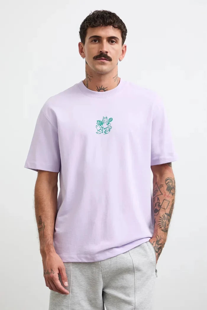 Лилава мъжка тениска с принт на гърба Medicine Roberto Fashion Store T-shirt RW26-TSM118-04X-S S
