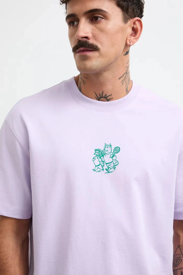 Лилава мъжка тениска с принт на гърба Medicine Roberto Fashion Store T-shirt RW26-TSM118-04X-S S