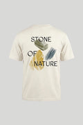 Мъжка тениска "Geology Stone" от 100% памук, бяла — принт „Stone of Nature" на гърба, колекция Boston, размери S-XL Boston Roberto Fashion Store T-shirt MAY83008304-S S