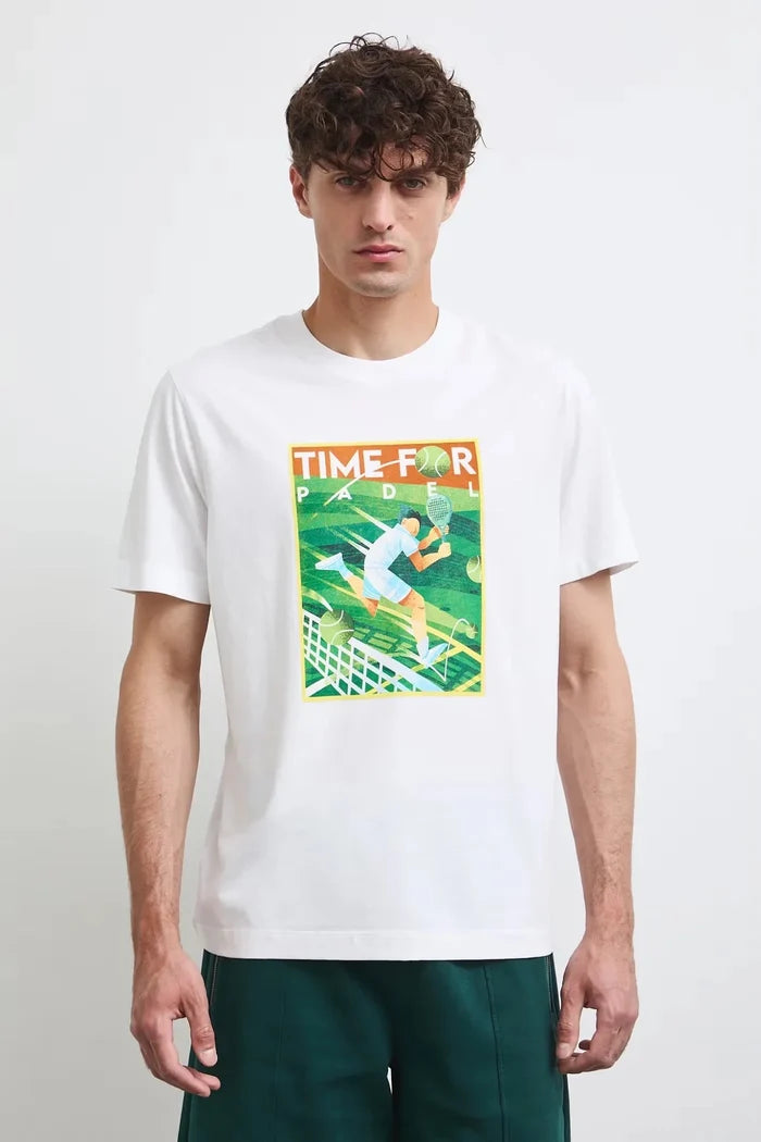 Бяла мъжка тениска от 100% памук с преден принт Medicine Roberto Fashion Store T-shirt RW26-TSM116-00X-S S