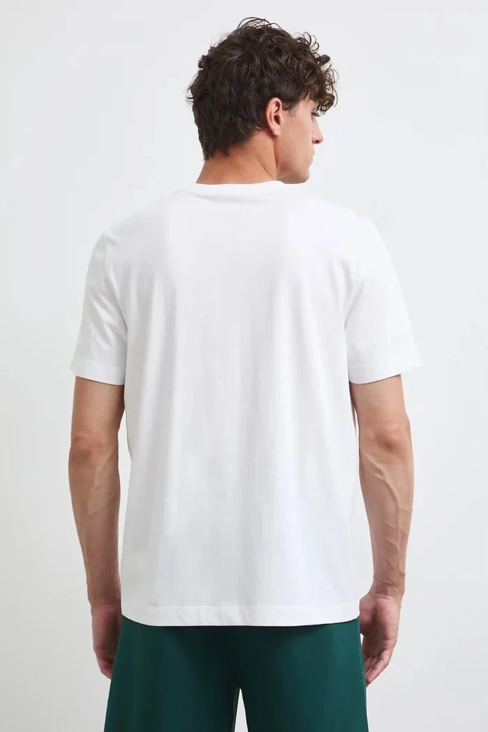Бяла мъжка тениска от 100% памук с преден принт Medicine Roberto Fashion Store T-shirt RW26-TSM116-00X-S S