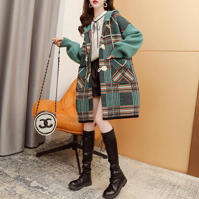 Mid-length Loose And Lazy Style Extra Thick Sweater Cardigan For Women - Livefree