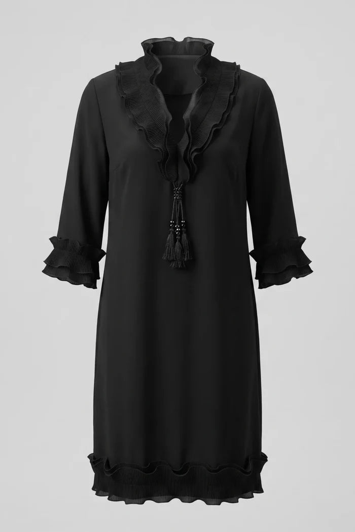 Миди рокля "Eberro" - черно Roberto&Co Roberto Fashion Store Dress EBE1007DRSBLKMID-44 44