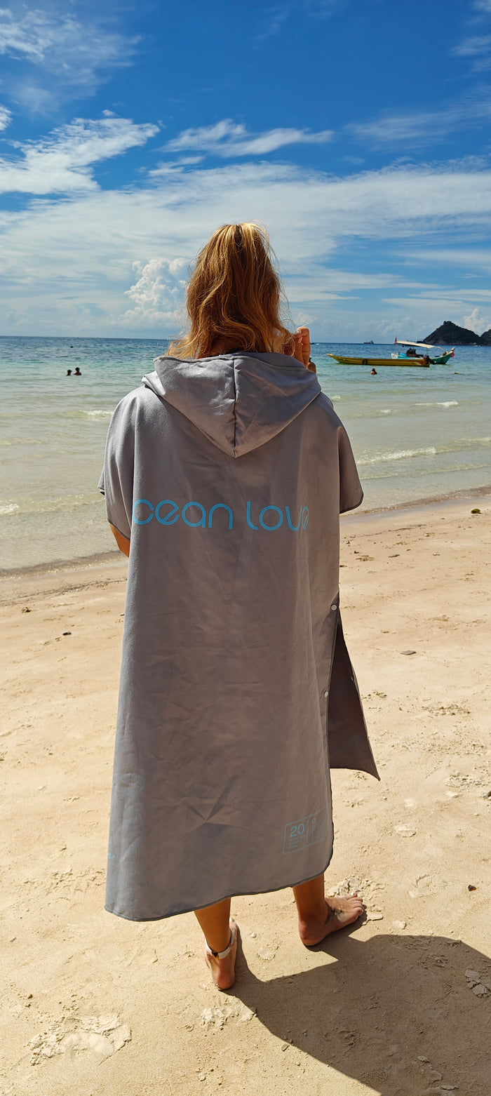 Ocean Love Suede Beach Towel Poncho