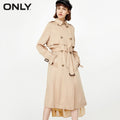 ONLY Women's Double-breasted Lace-up Cinched Waist Wind Coat | 118336508