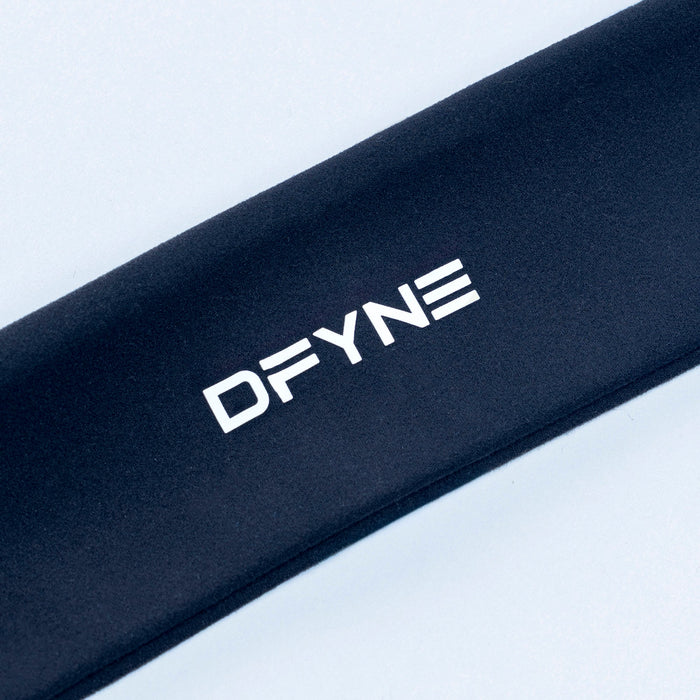DFYNE logo on dark navy wide headband