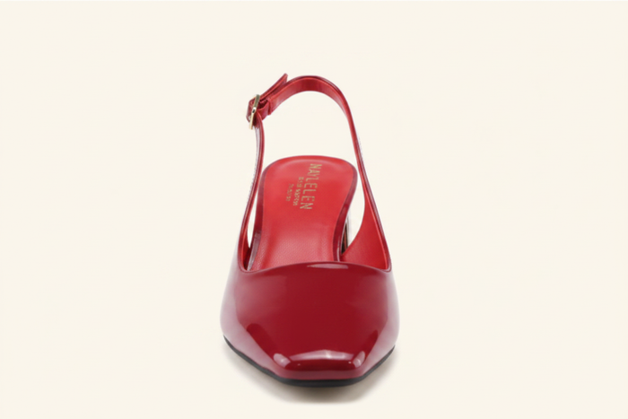 Red close-up front view