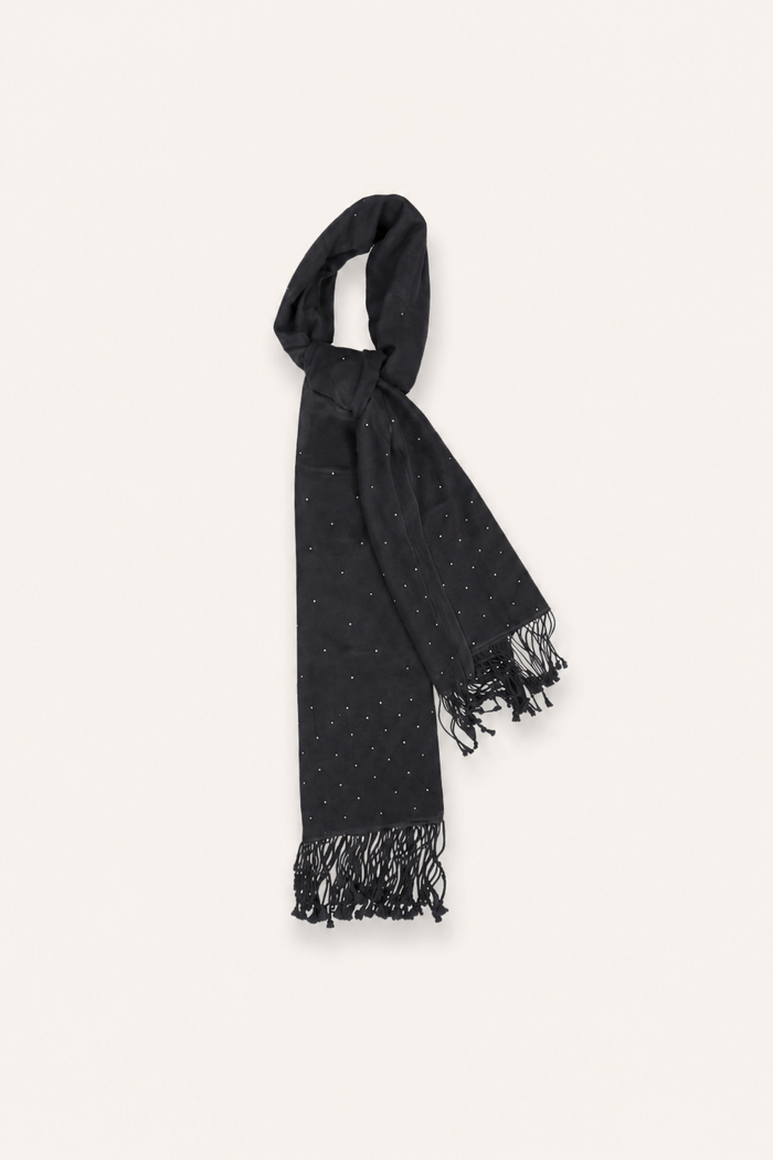 Pashmina Shawl with Swarovski Crystals - Galaxy - Black