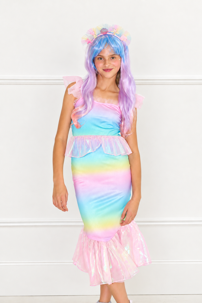 Pastel Rainbow Mermaid Headband