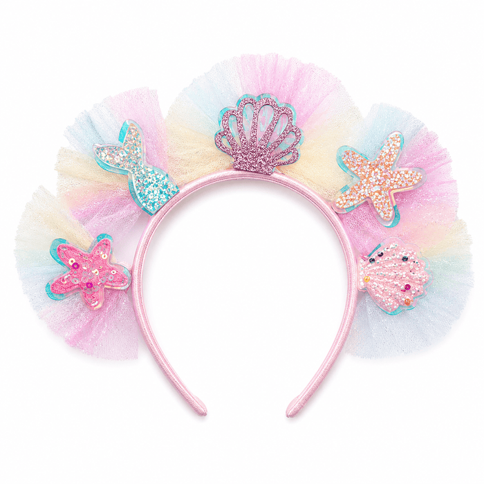 Lotus Accessories Pastel Rainbow Mermaid Headband