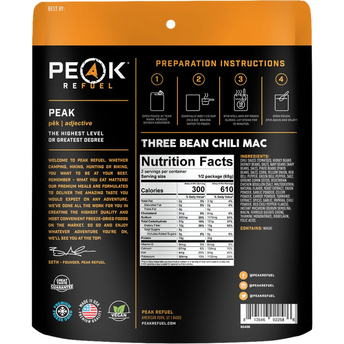 Peak Refuel Three Bean Chili Mac