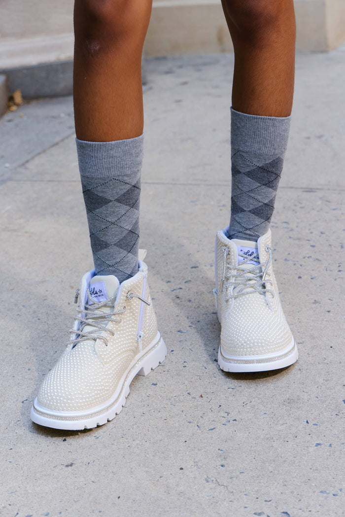 Lola + The Boys Accessories Pearl Dream Combat Boots
