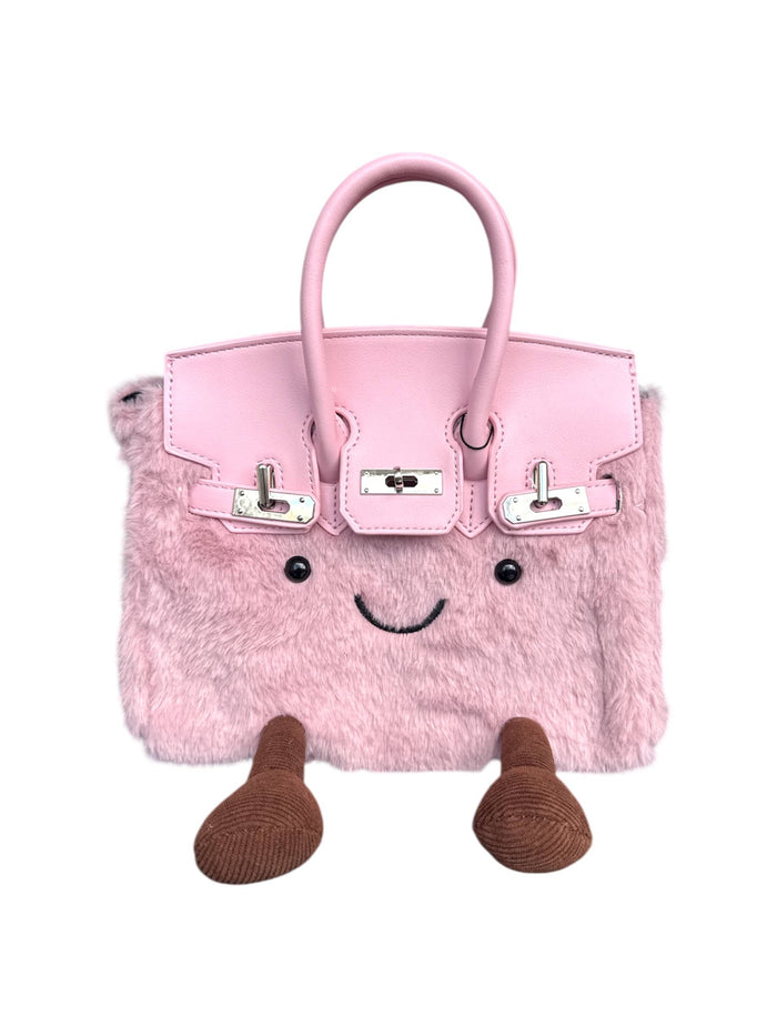 Lola + The Boys Accessories Pink Plush Peep Kelly Purse