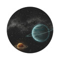 Planetary Night Sky Round Rug — Space Galaxy Home Decor