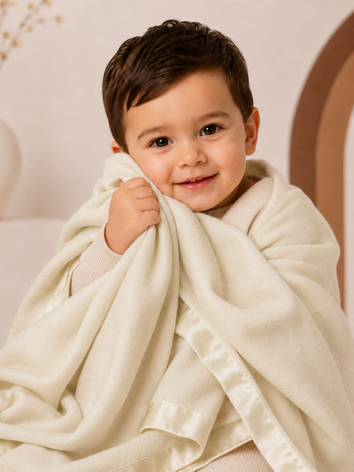 Pure Cashmere Baby Blanket in Vanilla