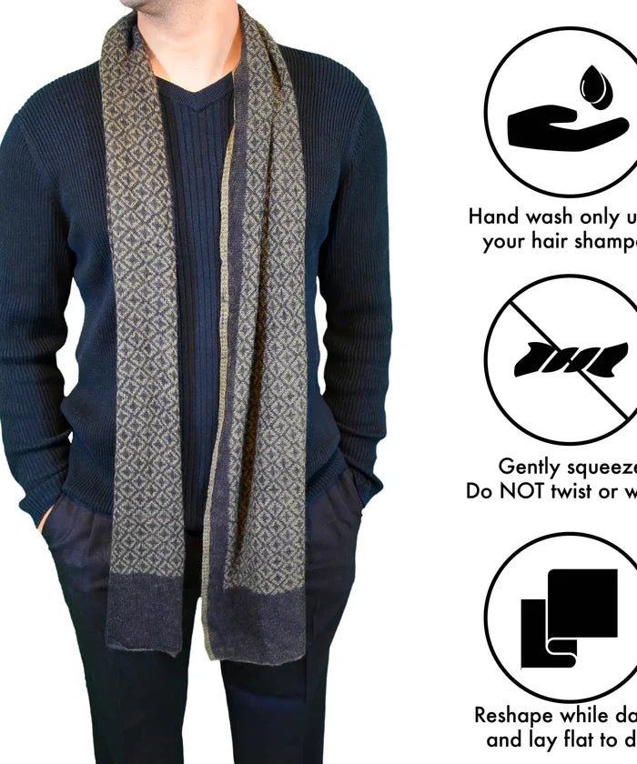 Pure Cashmere Diamond Scarf - Infographic 1 (1C8cua7fEgNhNLGqGi19qYV-pezUZg5PR)