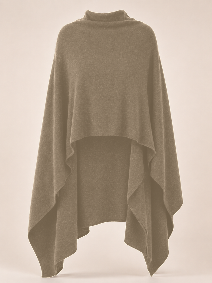 Pure Cashmere Ruana Shawl - Charcoal