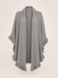 Pure Cashmere Ruffle Wrap - Camel
