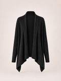 Pure Cashmere Shawl with Sleeves - Black