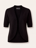 Pure Cashmere Shrug Style Cardigan - Black