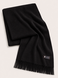Pure Cashmere Throw (28" x 69") - Black