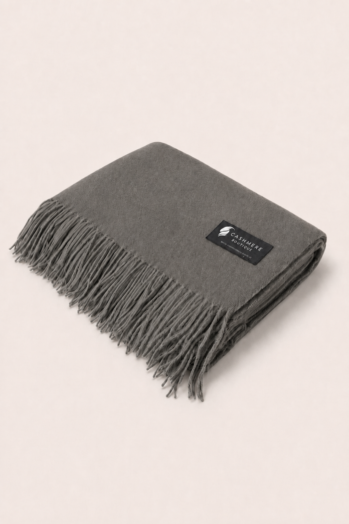 Pure Cashmere Throw (52" x 72") - Charcoal