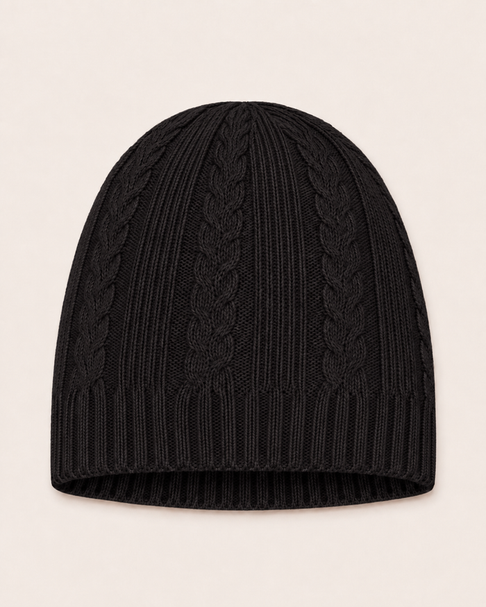 Pure Cashmere Unisex Toque Hat - Black