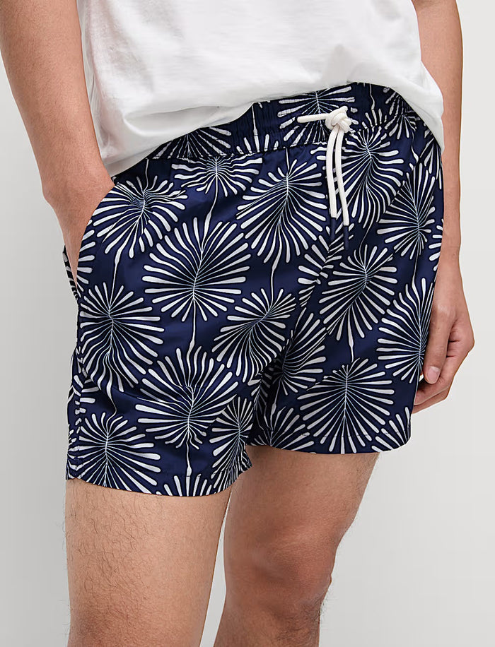 Quick Dry Woodblock Print Swim Shorts