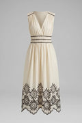 Памучна рокля Roberto&Co - бежово Roberto&Co Roberto Fashion Store Dress KMY0907DRSBEILNG-36 36