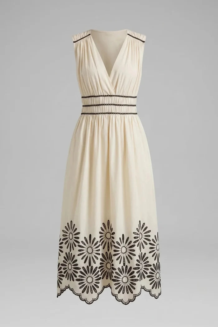 Памучна рокля Roberto&Co - бежово Roberto&Co Roberto Fashion Store Dress KMY0907DRSBEILNG-36 36