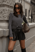 Дамска блуза ROSIE – графит, елегантен модел LaBalancia Roberto Fashion Store Set 5907378526413 XS