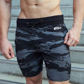 Running training, sports fitness, running, camouflage, casual, five-point shorts - Livefree