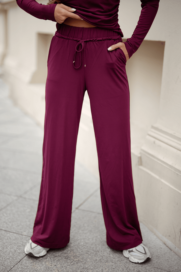 Комплект SHIRA с дълъг ръкав – бордо, вискоза и еластан LaBalancia Roberto Fashion Store Set 5907378515264 XS/S
