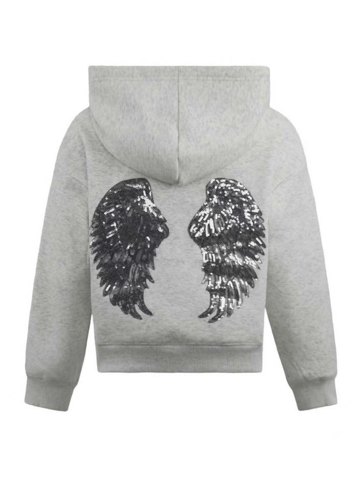 Lola + The Boys Sweaters & Sweatshirts Silver Angel Wings Hoodie