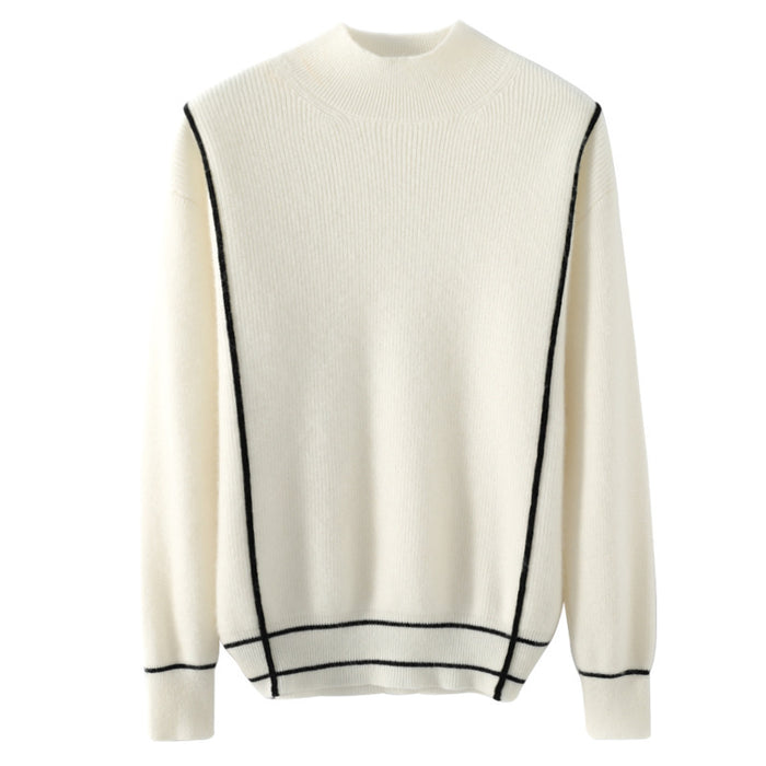 Simple All-match Pure Wool Women's Knitted Bottoming Shirt Loose - Livefree