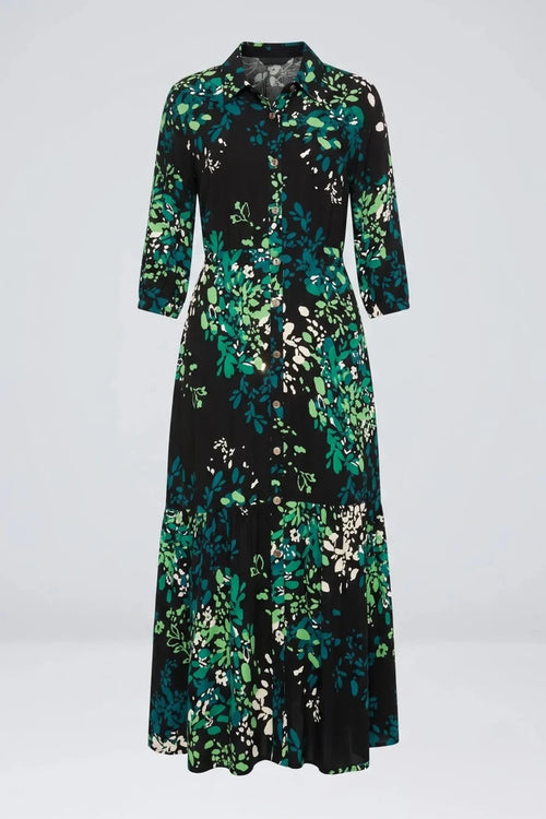 Миди рокля "Siyana" от поливискоза - зелено Roberto&Co Roberto Fashion Store Dress PIE1007DRSGRNMID-S S