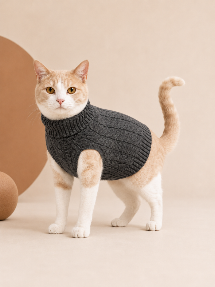 Sleeveless Cashmere Pet Sweater for Dogs & Cats
